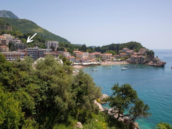 Jednosoban stan sa pogledom na more, Pržno, Budva — fotografija 13