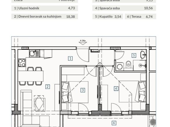 Dvosoban stan 53 m² – Budva — fotografija 21