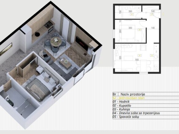 Jednosoban stan 81 m² – Podkošljun, Budva — fotografija 21