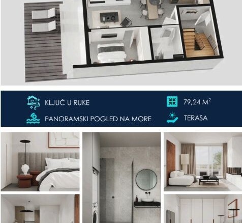 Jednosoban stan 79 m² – Tivat — fotografija 15