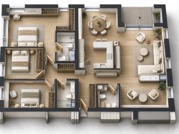Trosoban stan 140 m² – Tološi, Podgorica — fotografija 4