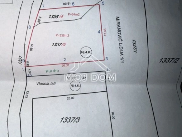 Plac 350 m² – Kokoti, Podgorica — fotografija 2