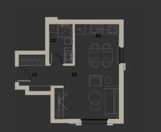 Garsonjera 26 m² – Kavač, Kotor — fotografija 8