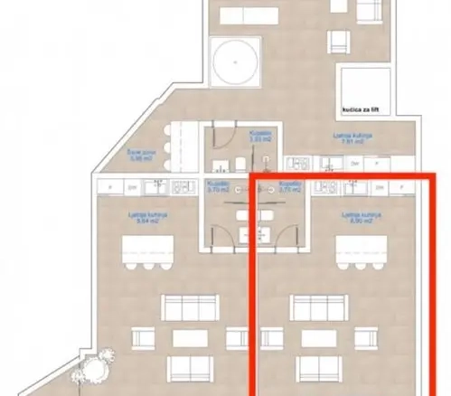 Jednosoban stan 46 m² – Bečići, Budva — fotografija 10