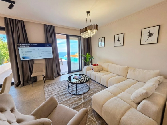 Townhouse luksuzna vila  sa bazenom, garažom i panoramskim pogledom na more – Blizikuće, Budvanska rivijera (izdavanje na duži period)