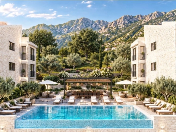 Prodaja luksuznog apartmana 46.22m² – Reževići, Budva | Ekskluzivan kompleks, bazen, spa