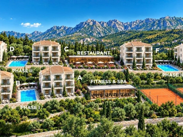 Prodaja luksuznog apartmana 46.22m² – Reževići, Budva | Ekskluzivan kompleks, bazen, spa