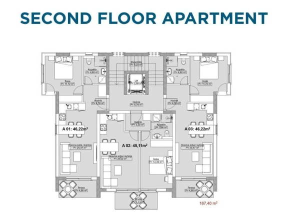 Prodaja luksuznog apartmana 46.22m² – Reževići, Budva | Ekskluzivan kompleks, bazen, spa