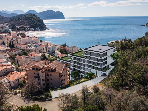 Prodaja dvosobnog stana 66.90m² u novom kompleksu u izgradnji – Petrovac, Budvanska rivijera | 150 m od mora