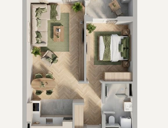 Jednosoban stan 52 m² – Petrovac, Budva — fotografija 2