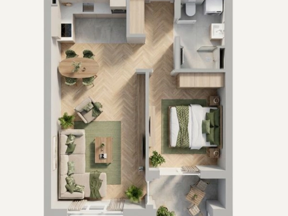 Prodaja jednosobnog stana 52.09m² u novom kompleksu u izgradnji – Petrovac, Budvanska rivijera | 150 m od mora