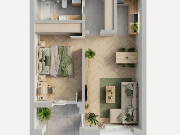 Prodaja jednosobnog stana 51.80m² u novom kompleksu u izgradnji – Petrovac, Budvanska rivijera | 150 m od mora
