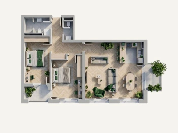 Dvosoban stan 89 m² – Petrovac, Budva — fotografija 2