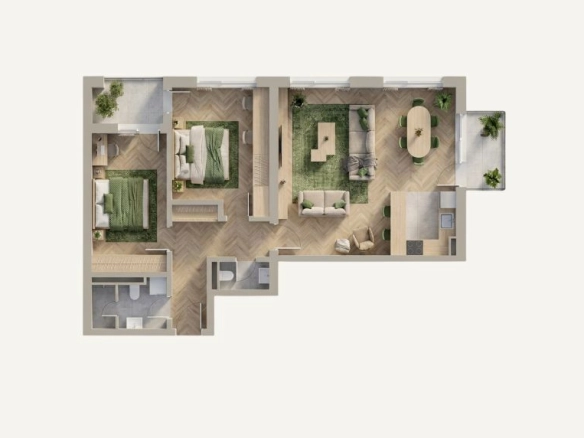 Prodaja dvosobnog stana 88.15m² u novom kompleksu u izgradnji – Petrovac, Budvanska rivijera | 150 m od mora