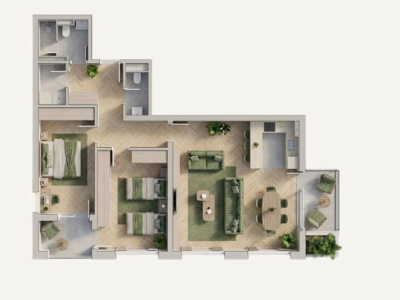 Prodaja dvosobnog stana 93.54m² u novom kompleksu u izgradnji – Petrovac, Budvanska rivijera | 150 m od mora