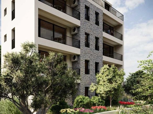 Prodaja novog jednosobnog stana 55m2 u stambenom kompleksu u izgradnji – Lazi, Budva