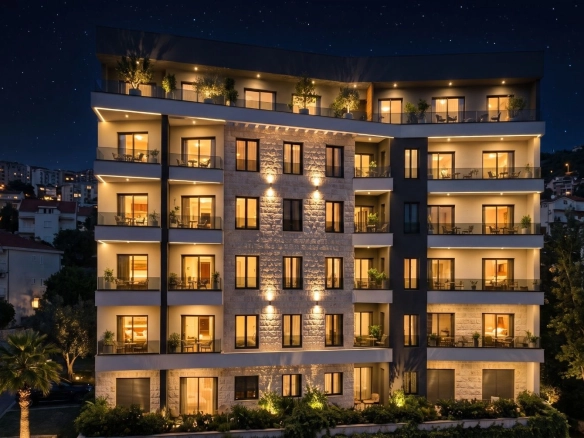 Jednosoban stan 47.35m2 sa pogledom na more u novom kompleksu u izgradnji – Bečići