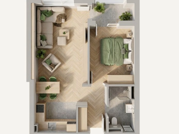 Prodaja jednosobnog stana 51.22m² u novom kompleksu u izgradnji – Petrovac, Budvanska rivijera | 150 m od mora
