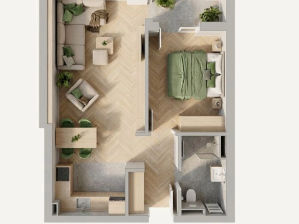 Prodaja jednosobnog stana 50.70m² u novom kompleksu u izgradnji – Petrovac, Budvanska rivijera | 150 m od mora