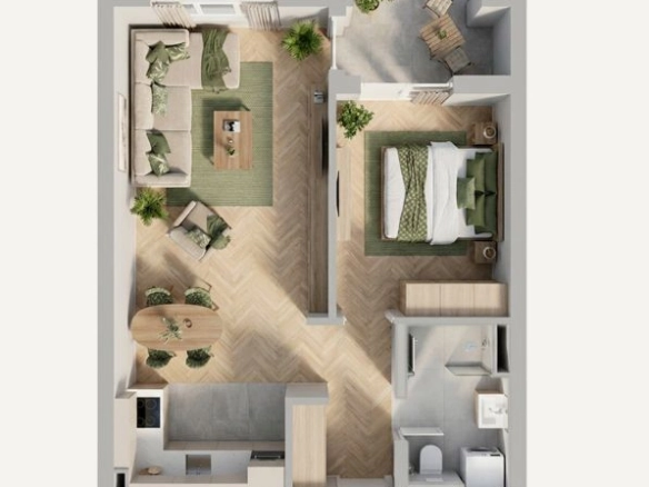Prodaja jednosobnog stana 52.16m² u novom kompleksu u izgradnji – Petrovac, Budvanska rivijera | 150 m od mora