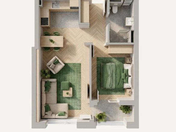 Prodaja jednosobnog stana 50.63m² u novom kompleksu u izgradnji – Petrovac, Budvanska rivijera | 150 m od mora