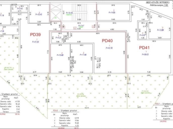 Dvosoban stan 92 m² sa terasom i pogledom na more – Pržno, Budva