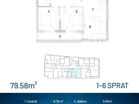 Dvosoban stan 72 m² u novogradnji, 500 m od mora – Ilino, Bar