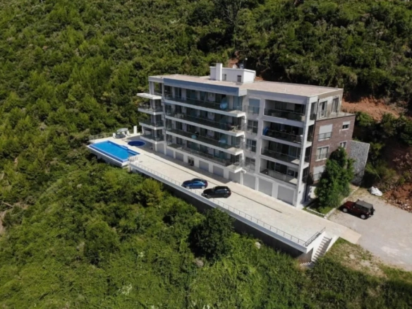 Dvosoban stan 70 m² sa panoramskim pogledom na more – Komoševina, Budva