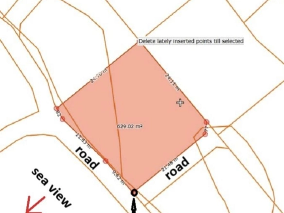 Plac 624 m² za vilu sa panoramskim pogledom na more – Krimovica, Kotor