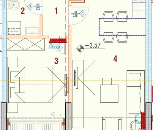 Jednosoban stan 52 m² u zgradi u izgradnji – centar Bara, Soho City