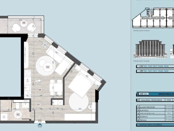 Jednosoban stan 42 m² u modernom kompleksu – Bar