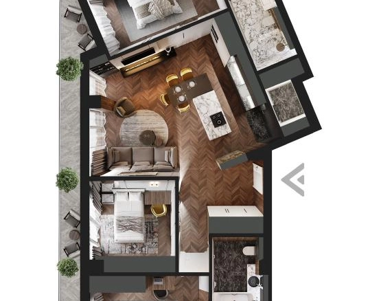 Trosoban stan 103 m² u kompleksu u izgradnji, 800 m od mora – Bar
