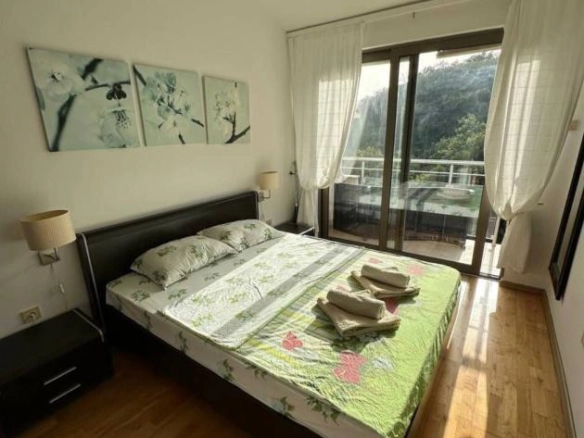 Jednosoban stan 47 m² sa terasom i pogledom na more – Pržno, Budva