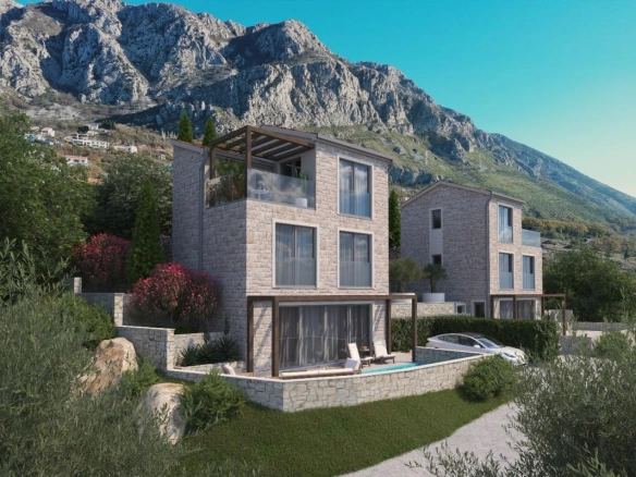 Dvije vile 114 m² sa bazenom i pogledom na more – Blizikuće, Budva