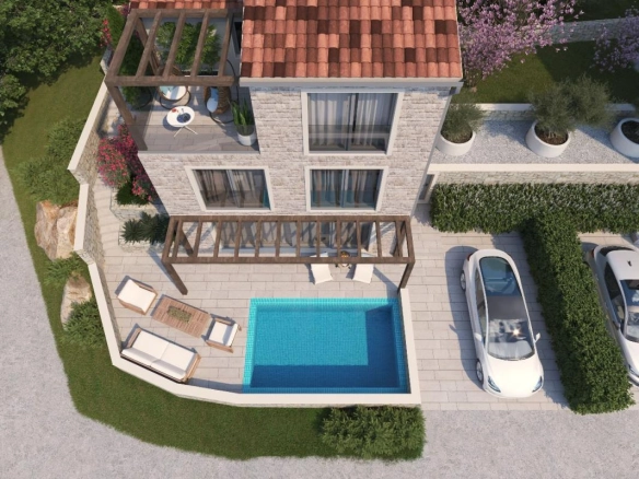Dvije vile 114 m² sa bazenom i pogledom na more – Blizikuće, Budva