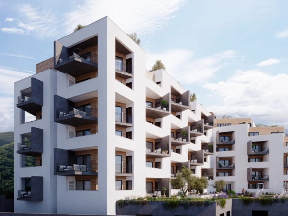 Jednosoban stan 58 m² u novom kompleksu sa bazenom – Bečići, Budva