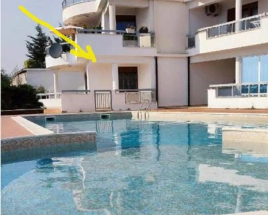 Dvosoban stan 119 m² sa pogledom na more u kompleksu sa bazenom – Dobra Voda, Bar