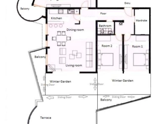 Penthaus 170 m² sa dvije terase i bazenom – Dobra Voda, Bar