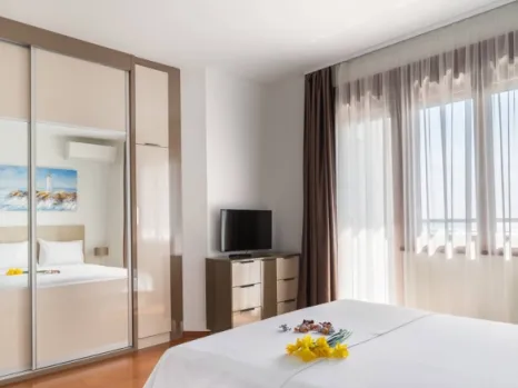 Jednosoban stan 72 m² u novom kompleksu s pogledom na planine – Bečići, Budva