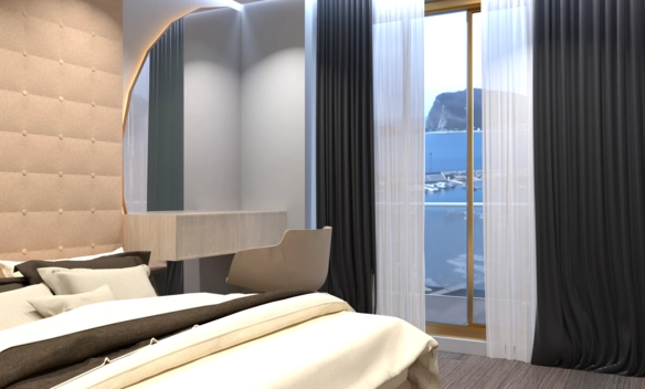Dvosoban stan 195 m² sa pogledom na more i Stari grad – Budva