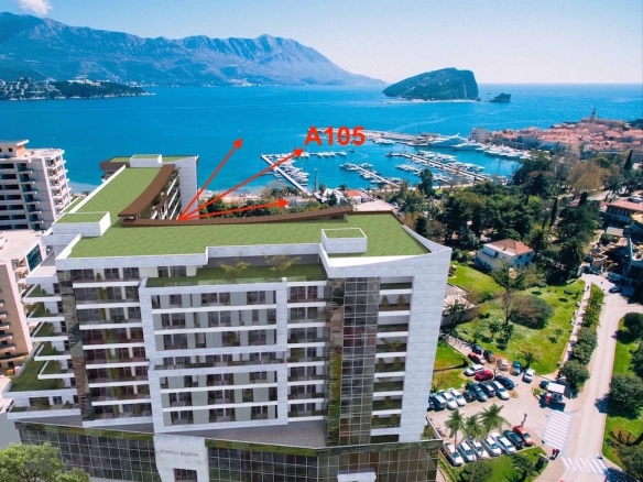 Dvosoban stan 102 m² sa pogledom na more i Stari grad – Budva