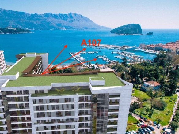 Dvosoban stan 100 m² sa dvije terase i pogledom na more – Budva