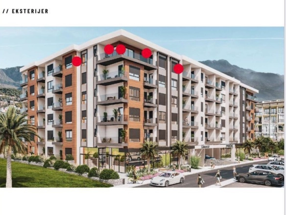 Trosoban stan 113 m² u izgradnji, 300 m od mora – Ilino, Bar