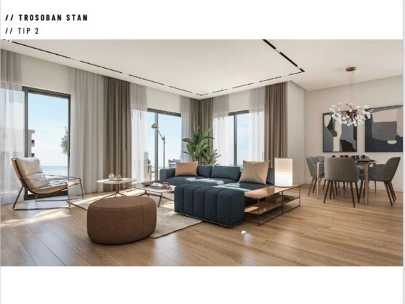 Trosoban stan 113 m² u izgradnji, 300 m od mora – Ilino, Bar