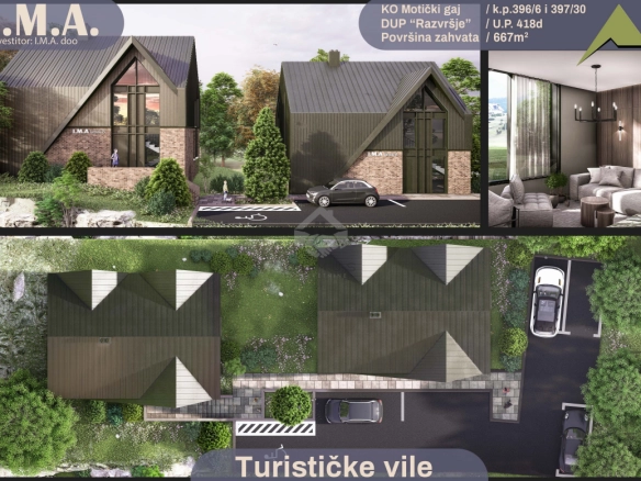 Zemljište 4.000 m² sa glavnim revidovanim projektom, Razvršje – Žabljak