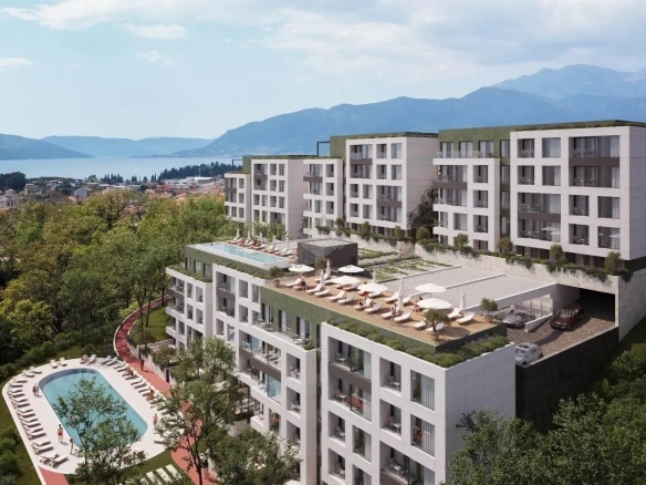 Garsonjera 27 m² sa pogledom na more + garaža, Mrčevac – Tivat