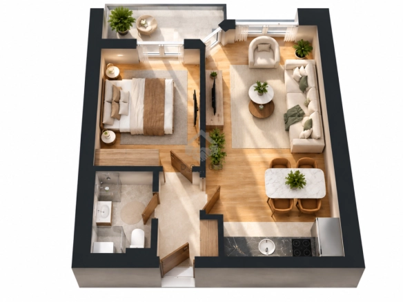 Jednosoban stan 47 m² u izgradnji, Zagorič – Podgorica