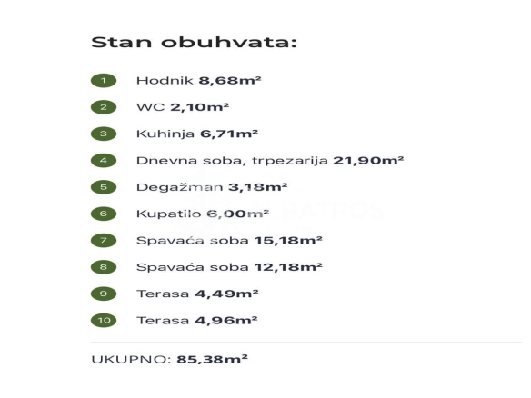 Dvosoban stan u novogradnji, Šušanj, Bar — fotografija 14