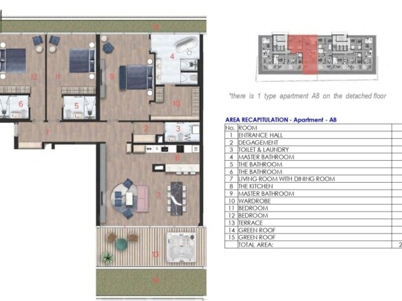 Trosoban stan 173 m² – Budva — fotografija 17