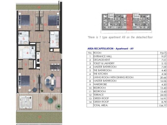 Trosoban stan 173 m² – Budva — fotografija 18